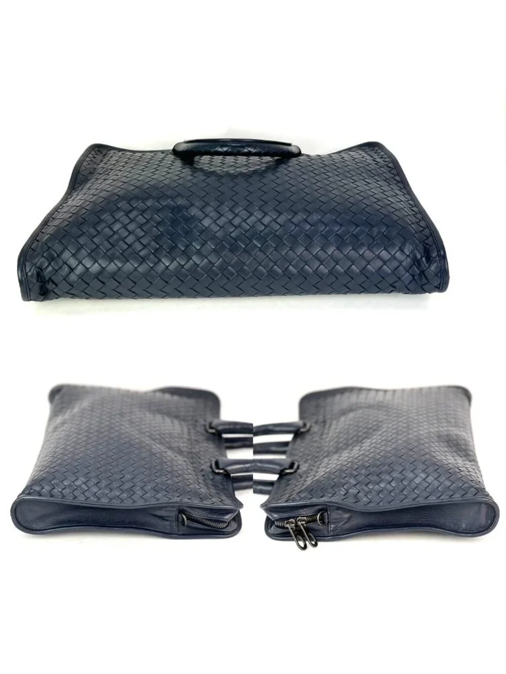 Bottega Veneta Intrecciato Top Zip Briefcase Attache Bag